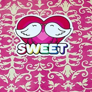 Sweet Love Birds Cute Lovey Sweetheart Love You Valentines Sweet Sticker